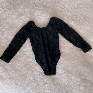 2T Bailey’s Blossoms Black Lace Leotard
